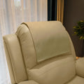 Premium Full-Grain Beige Original Leather Recliner Chair - Handcrafted Luxury Seating