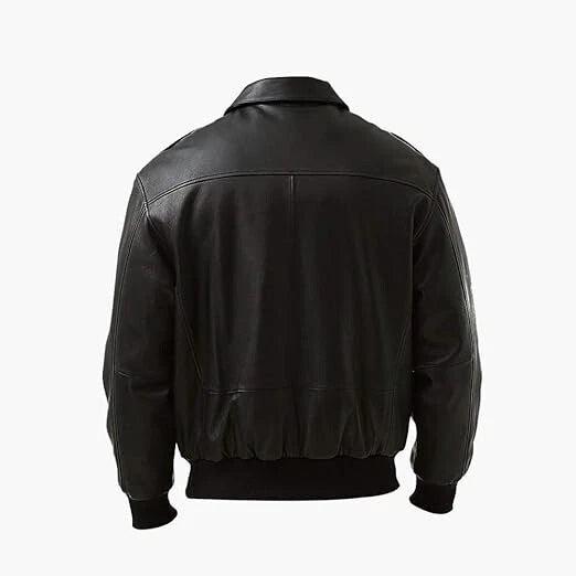 Men's Black Original Bomber Leather Jacket – Full-Grain Leather
