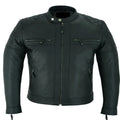 Men's Black Original Racer Leather Jacket – Quilted Shoulder Full-Grain Handcrafted