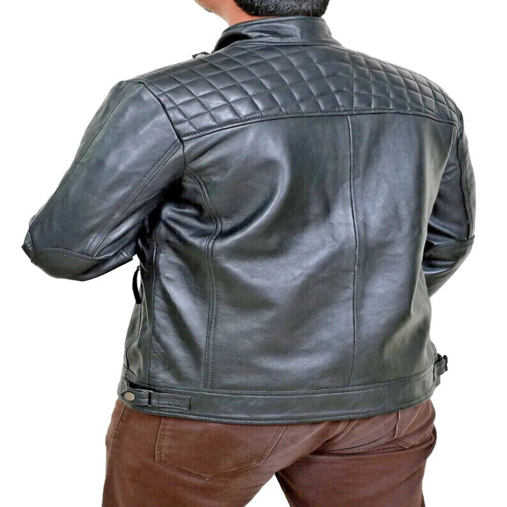 Men's Original Black Premium Leather Biker Jacket