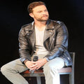 Men's Distressed Black Original Leather Biker Jacket | Celebrity Style | Kamercio Leather