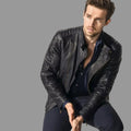 Men's Premium Black Original Lambskin Leather Biker Jacket