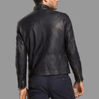 Men's Premium Black Original Lambskin Leather Biker Jacket