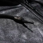 Men's Premium Black Lambskin Original Leather Hooded Zip Jacket