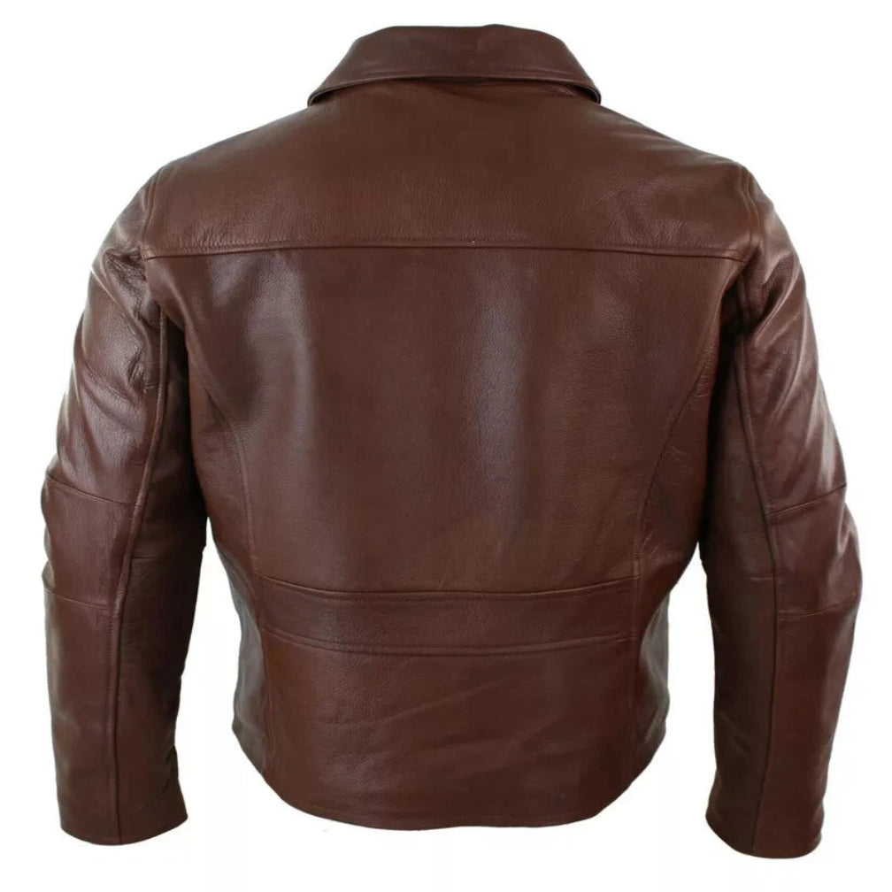 Men's Brown Lambskin Premium Original Leather Jacket