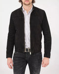 Men's Black Suede Racer Premium Original Leather Jacket