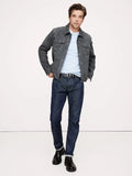 Men's Grey Suede Premium Original Leather Trucker Jacket