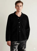 Men's Black Suede Original Premium Leather Coat with Chest Pocket
