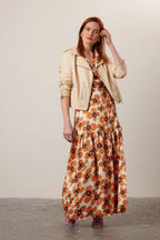 Women's Beige Cropped Biker Premium Original Leather Jacket – Kamercio Leather
