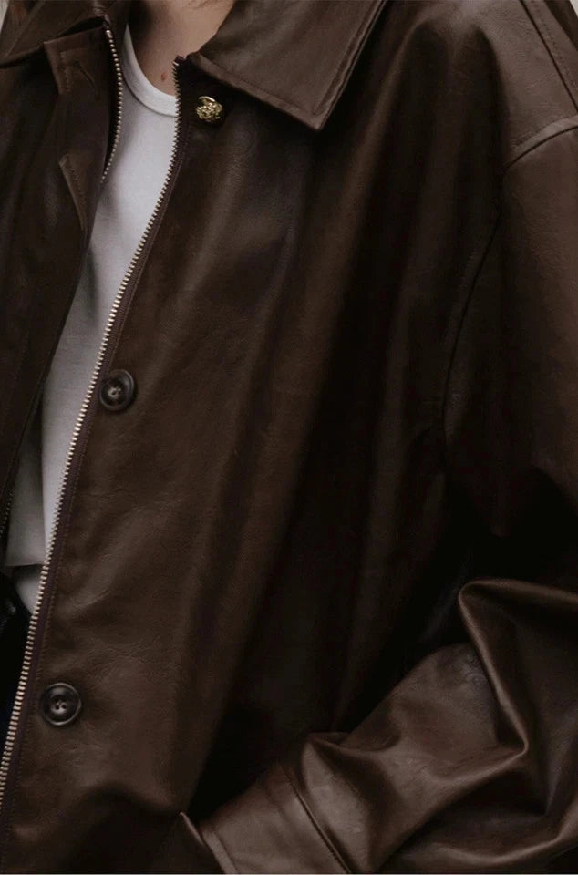 Women's Original Premium Dark Brown Leather Jacket