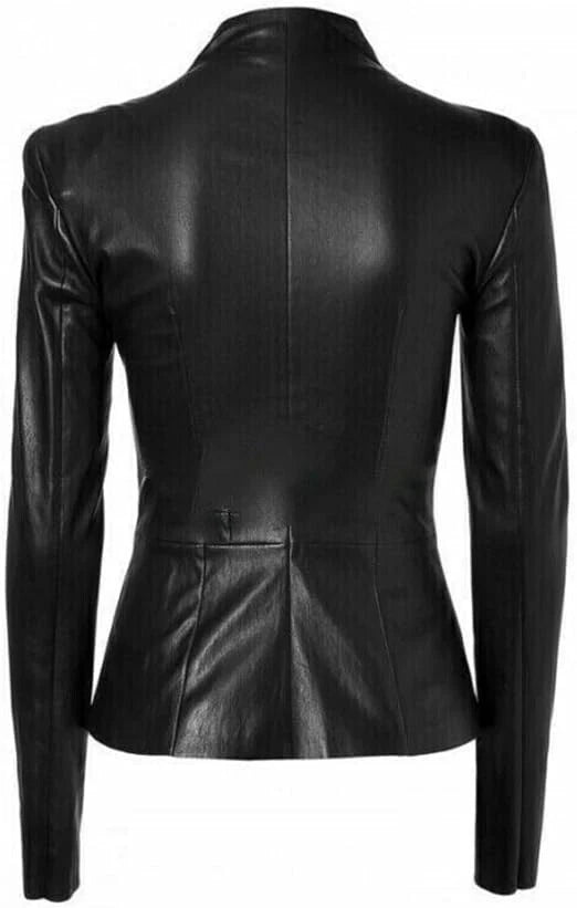 Women's original Premium Black Leather Fitted Jacket