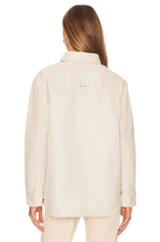 Women's Premium White Original Leather Shirt — Button-Up Relaxed Fit