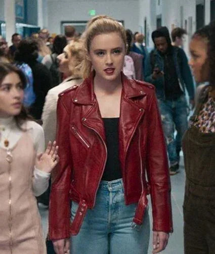 Women's Deep Burgundy Original Leather Biker Jacket - Premium Classic Moto - Kamercio