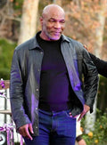 Navy Blue Leather Shirt Jacket - Premium Full-Grain Leather Overshirt for Men