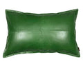 Green Leather Original Pillow - Premium Full-Grain Leather Decorative Cushion