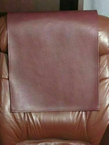 Premium Burgundy Headrest Recliner Cover - Full-Grain Original Leather Protection