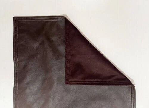 Premium Dark Brown Reversible Headrest Recliner Cover - Full-Grain Original Leather