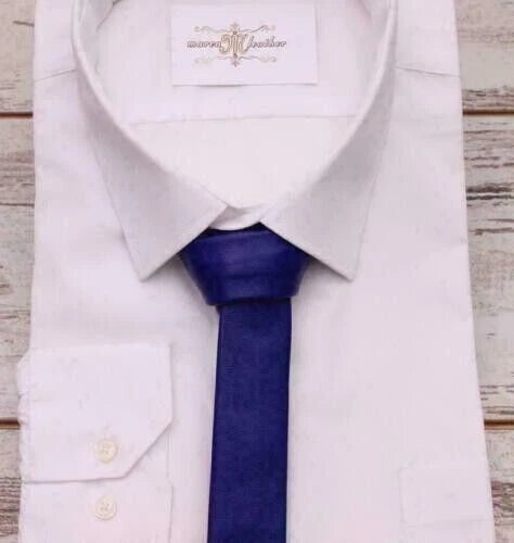 Premium Leather Slim Necktie - Full-Grain Leather Modern Accessory