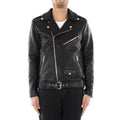 Men's Black Premium Leather Belted Biker Original Jacket – Handcrafted Full-Grain