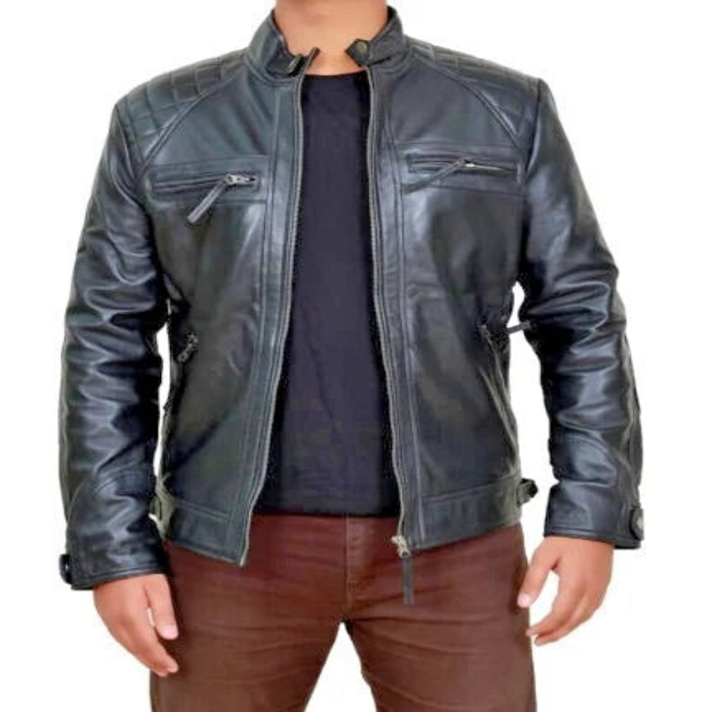 Men's Original Black Premium Leather Biker Jacket