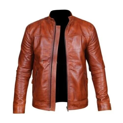 Classic Tan Leather Jacket - Premium Full-Grain Leather