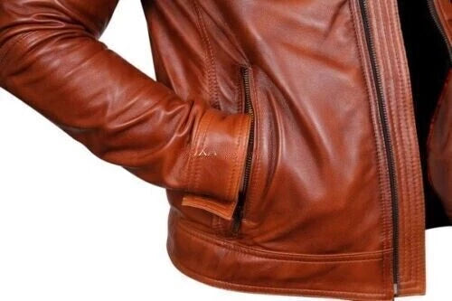 Classic Tan Leather Jacket - Premium Full-Grain Leather
